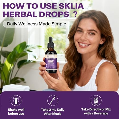 30-in-1 Kidney and Liver Cleanse Detox & Repair Drops with Cranberry Extract, Milk Thistle & Chanca Piedra, Vegan Kidney Support Supplement for Urinary Tract & Liver Support | Blueberry Flavor, 1P - görsel 6
