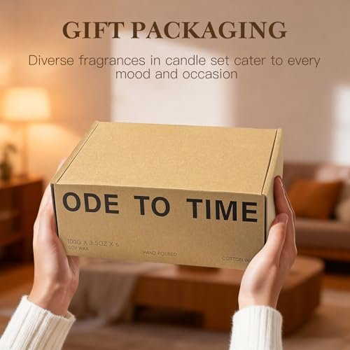 6-Pack Scented Candles for Home, 3.5 Oz Soy – Thoughtful Gift: Packaged in a beautiful gift box, this set is an – Image 4