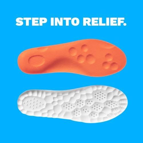 4D Steppers Insoles for Men & Women - Memory Foam Soles Massage Shoe Inserts - Trim to Fit Cloud Insoles for Foot Pain Fatigue Relief (Orange, XL) - görsel 2