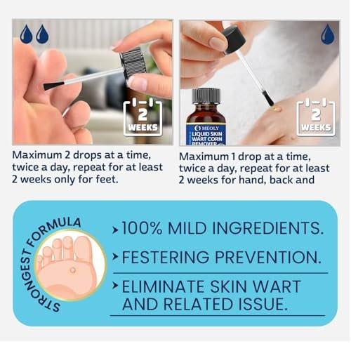 MEOLY Fast-Acting Wart Remover: 40% – Easy Application: The liquid applicator allows precise targeting of the – Image 14