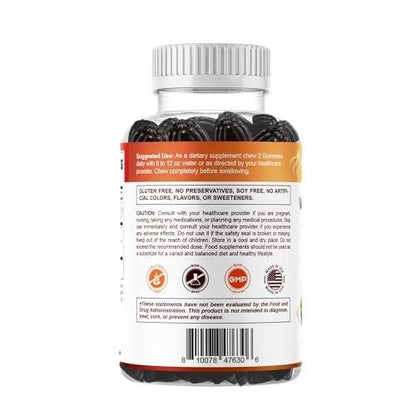 Vitamatic Valerian Root & Chamomile Gummies – Plant-Based Botanical Extract – Mixed Berry Flavor – Vegan, Non-GMO, Gluten-Free – Herbal Supplement – 60 Count