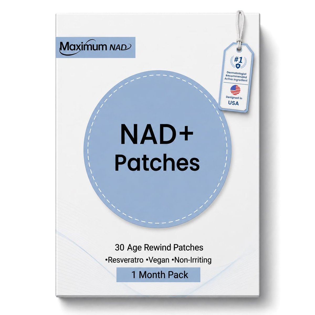 NAD+ Patches for Women & Men with Nicotinamide and Resveratrol - 30 Patches, Premium 8-Hour Extended-Release Formula, Vegan - görsel 9