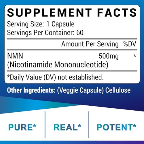 Ucessuyy NMN (Nicotinamide Mononucleotide) - NAD+ Supplement to Boost NAD+ Levels as We Age - 60 Capsules - görsel 4