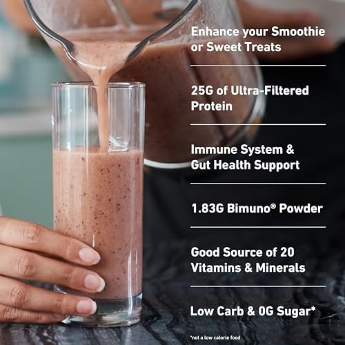 Isopure Protein + Gut Health & Immune Support Powder, Chocolate Mousse, 25g Whey Protein with Prebiotics & Vitamins, 12 Servings (Pack of 1) - görsel 8