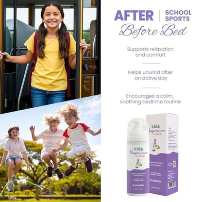 Vigority Kids Magnesium Spray with Lavender – Calming Aromatherapy: Lavender and neroli essential oils create a – Image 12