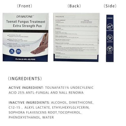 Toenail Fungi Treatment Extra Strength - Fungi Nail Pen, 25% Undecylenic Acid, Ingrown Toenail Treatment, Fungus Nail Treatment, Yellow Toenail, Damaged Nails Foot Fungus Treatment Extra Strength (4 Pack)