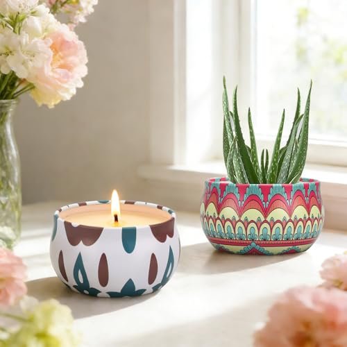 Scented Candles Gift Set, 12-Pack Home Fragrance Aromatherapy Candles, 300-Hour Long-Lasting Soy Wax with Lead-Free Cotton Wicks, Housewarming Birthday Self-Care Gifts for Women - görsel 15