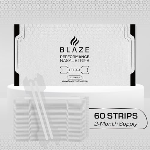 Performance Nose Strips for Breathing (60 Count) - Oil & Sweat Proof Adhesive - Athletic Nasal Strips for Snoring & Sleeping - Improves Oxygen Delivery, Drive, Sleep & Reduces Snoring (Slim Clear) - görsel 10