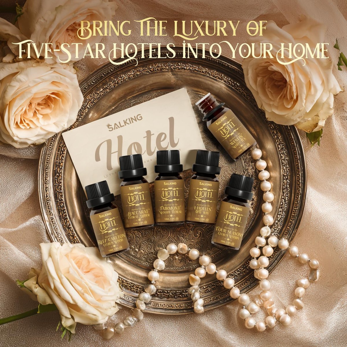 SALKING Hotel Diffuser Oil, Luxury Hotel Fragrance Oil Gift Set, Premium Essential Oil for Diffuser Inspired by The Most Popular 5-Star Scents, Holiday Gifts - görsel 3