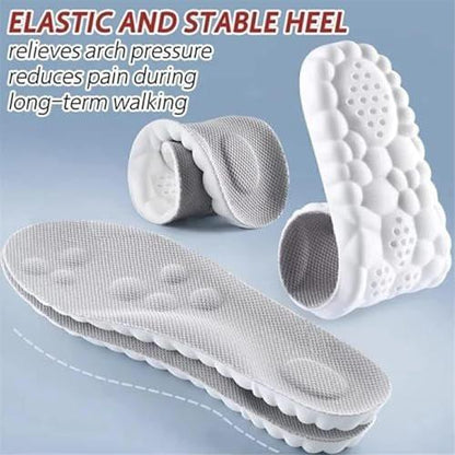 2 Pairs 4D Cloud Technology Insole - Super Soft Comfort Insoles, Soft Foot Protection Cloud Feeling Insole, U-Shape Memory Foam Insoles (Black, Men: US 11.5-13)