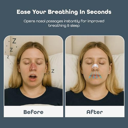 SleepHabits 45PC Breathing Strips, Non-Toxic 3rd Party Tested Nose Strips for Breathing | Nasal Strips for Snoring Solution | Extra Strength for Sensitive Skin | Nasal Strips for Sleeping, Lavender