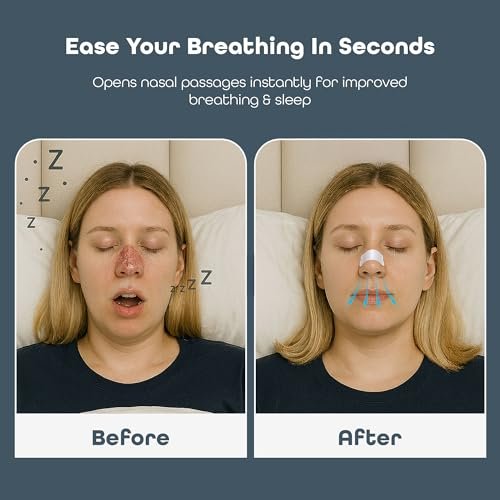 SleepHabits 45PC Breathing Strips, Non-Toxic 3rd Party Tested Nose Strips for Breathing | Nasal Strips for Snoring Solution | Extra Strength for Sensitive Skin | Nasal Strips for Sleeping, Lavender - görsel 4