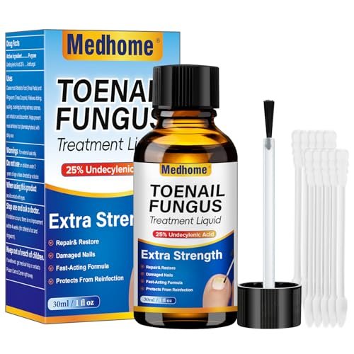 Medhome Toenail Fungus Treatment Extra Strength – 25% Undecylenic Acid for Thick, Discolored Nails – Gentle Repair for Damaged Nails and Toenail, Fast Acting Formula - görsel 11