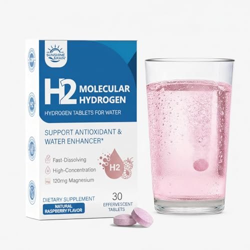 Molecular Hydrogen (H2) Tablets with 120mg Magnesium – 16 PPM Hydrogen Water Tablets for Water, Advanced Hydrogen Technology, Antioxidant Support, Natural Raspberry Flavor, 30 Tablets - görsel 4