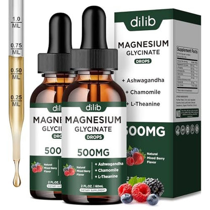 dilib Magnesium Glycinate Liquid Drops – Highly Absorbable Magnesium Glycinate: Magnesium glycinate is chelated to – Image 1