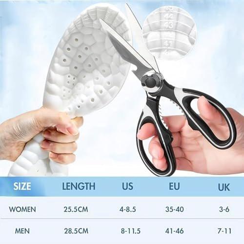 2 Pairs Cloud Insoles - 4D Cloud Technology Insole - Super Soft Comfort Insoles, U-Shape Memory Foam Insoles, Trim to Fit Inserts (Black, Men: 8-11.5) - görsel 5