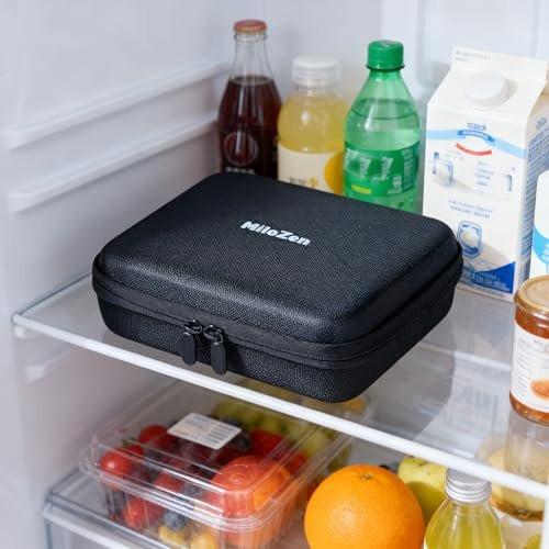 MiloZen Peptide Case for 1-3ml Vials & Insulin Vial Case for 5-10ml Vials, 45 Vials Holder, Not Fit Tall 10ml Vial, Diabetes Medication Organizer, Black - görsel 6