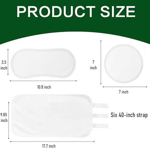4 Pcs Castor Oil Pack Wrap Organic Cotton for Stomach, Neck, Breast, Belly, Liver Detox, Reusable Castor Oil Compress and Pack Kit with Six Adjustable Straps - görsel 2