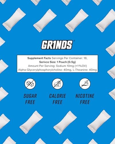 GRINDS Focus Pouches - Naturally Flavored – Naturally Flavored: Enjoy the delicious Blue Raspberry taste without – Image 12