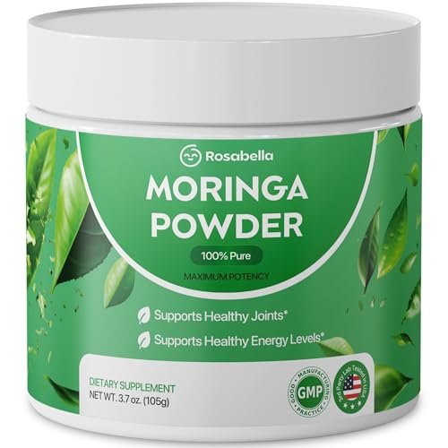 Rosabella Pure Moringa Powder - Energy, Skin, Immune & Gut Health Superfood, Rich in Antioxidants, Essential Vitamins & Amino Acids, Natural Green Superfood Supplement (3.7oz (Pack of 1)) - görsel 12