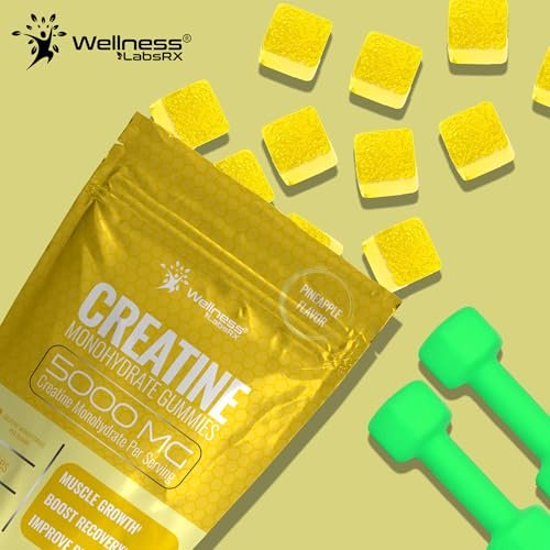 Creatine Gummies 5000mg, 30 Servings Creatine Monohydrate Gummies - Third-Party Tested Creatine for Women, Pineapple Flavor Creatine for Men, Muscle Growth, Strength, and Recovery - Pack of 1 - görsel 6
