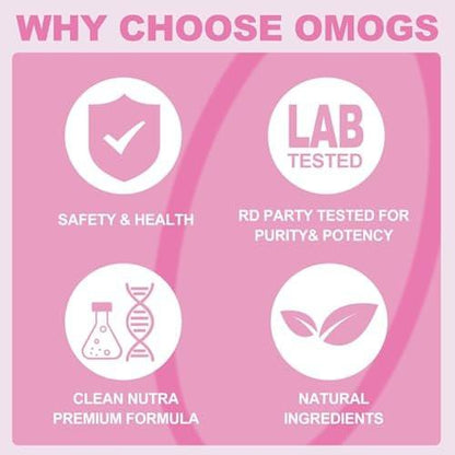 OMOGS Collagen Peptides Powder, with Prebiotics & Cranberry Extract - Hydrolyzed Collagen Peptides Support Hair, Skin, Nail, Bone & Digestive Health, Grass Fed, Non-GMO, for Women & Men