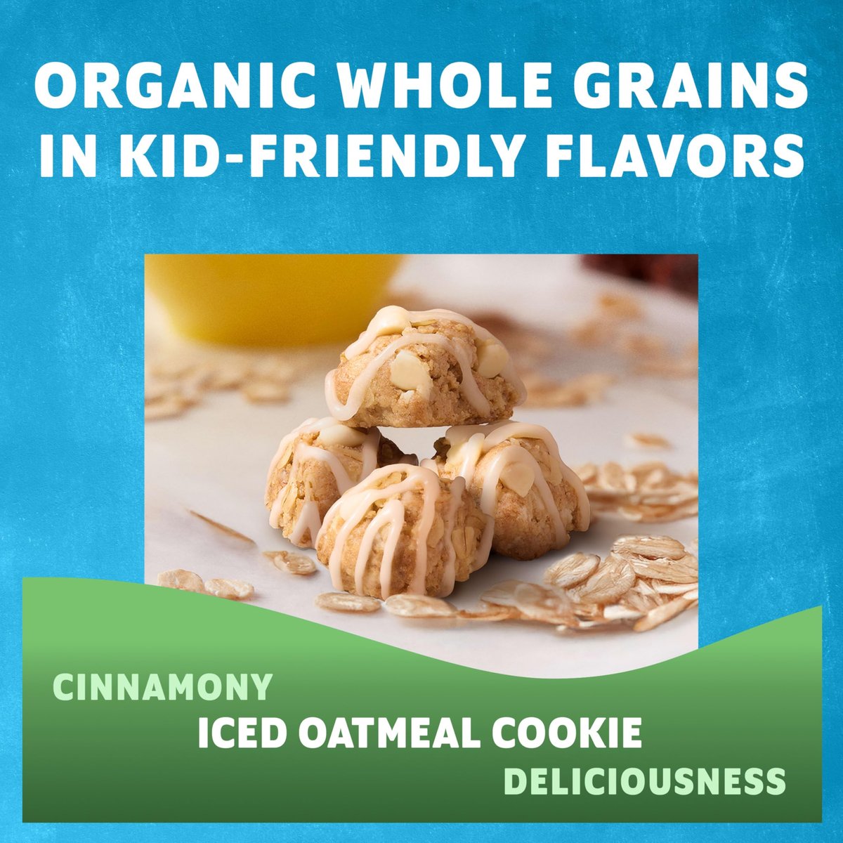 Zbar Oat Bites - Iced Oatmeal Cookie - Baked Oat Energy Granola Bites - USDA Organic Snacks for Kids - 14g Whole Grains (6 Snack Packs) - görsel 6