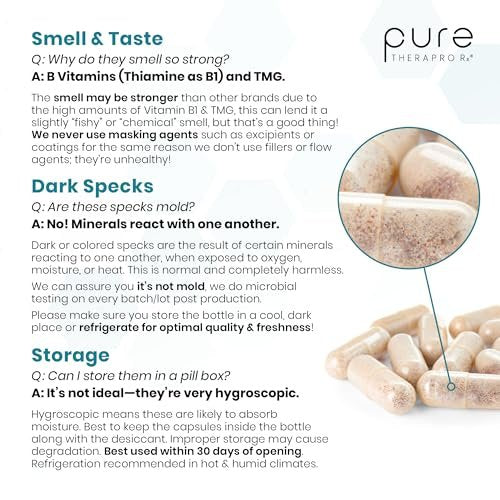 Pure Therapro Rx Methylated Multivitamin for – Methylated B12 and Methylfolate: Unlike synthetic folic acid, this – Image 1