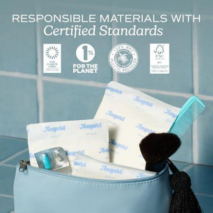 August Regular & Super Organic Pads for Women, 36 (18+18) Ultra Thin Pads with Wings, Hypoallergenic Sanitary Napkins with Organic Cotton Topsheet, Compostable Wrapper, Non-Toxic, Fragrance-Free