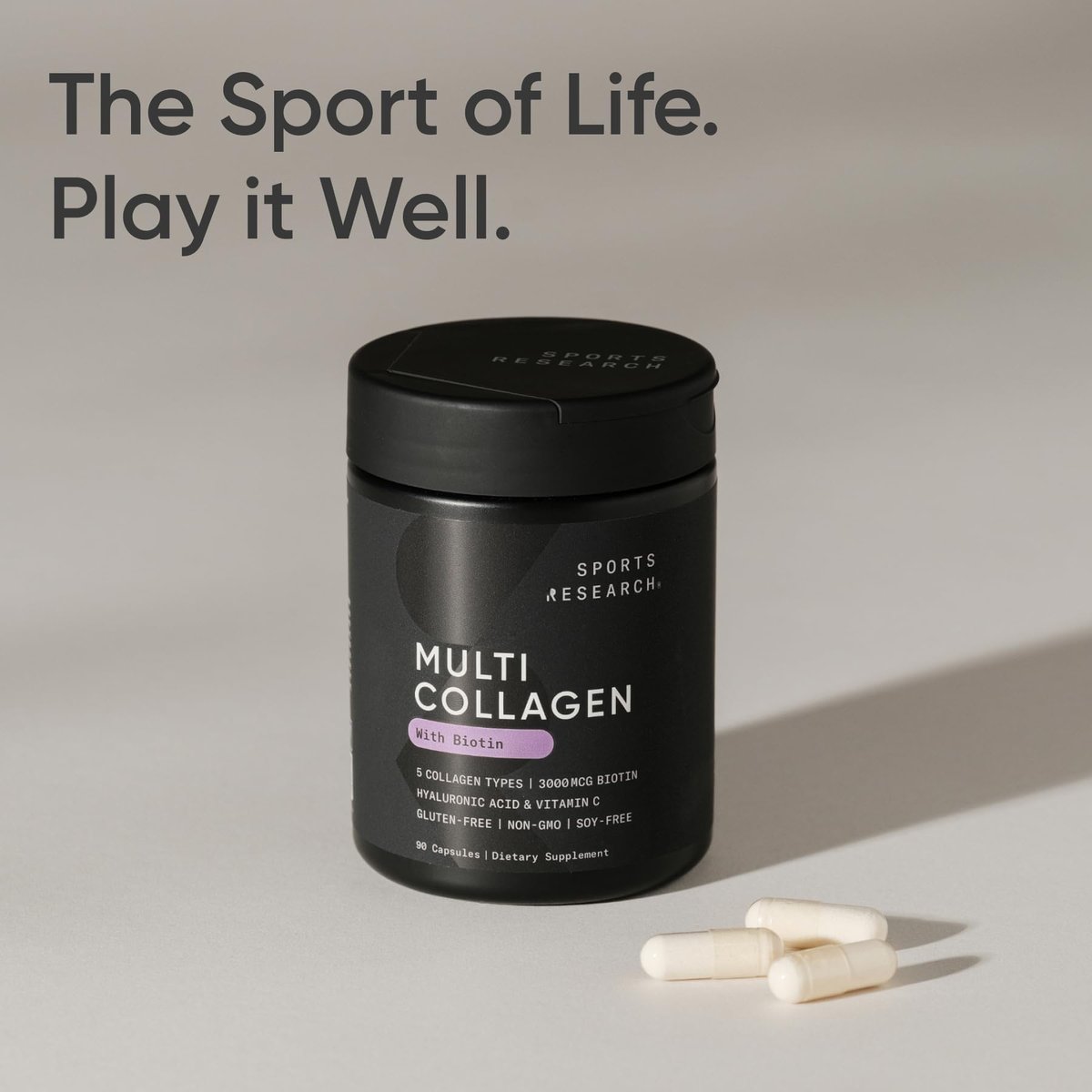 Sports Research® Biotin-Infused Collagen – 5 Multi Collagen Types: Combines Types I, II, III, V, and X to target – Image 12