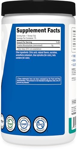 Nutricost Creatine Monohydrate Powder – Micronized for Superior Mixing: The micronized particles dissolve quickly – Image 1