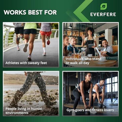 EVERFERE 22% Undecylenate Complex Antifungal Cream: Treats Most Athlete’s Foot, Jock Itch & Ringworm, Relieves Itching, Burning, Scaling & Cracking - Fungus Cream for Sensitive Skin, 60g Glass Jar