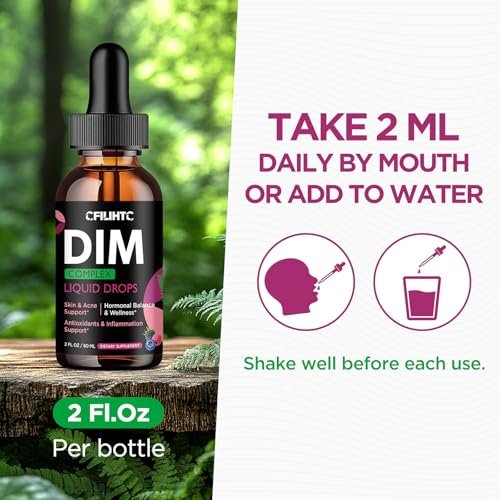 DIM Liquid Drops Supplement Women – Hormone Harmony for Women & Acne Supplements with Multivitamins, Inositol, Sulforaphane - Hormone Balance, Clear Skin & Mood Support, Mixed Berry Flavor 2 Fl Oz - görsel 6