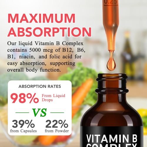 VOGSIG Vitamin B Complex, Organic B Complex Vitamins for Women, Vitamin B Complex Liquid, Vitamin B12 Methylcobalamin,b6,B1,B9 for Metabolic Health Support, Vegan, Non-GMO, Gluten Free (1) - görsel 4