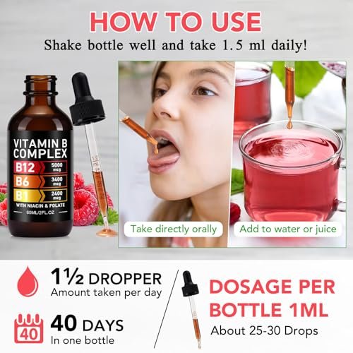 VOGSIG Vitamin B Complex, Organic B Complex Vitamins for Women, Vitamin B Complex Liquid, Vitamin B12 Methylcobalamin,b6,B1,B9 for Metabolic Health Support, Vegan, Non-GMO, Gluten Free (1) - görsel 12