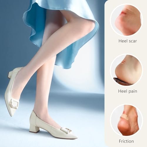8 Pairs Heel Pads for Shoes Heel Grips Liner, Soft Heel Cushion Pads Heel Inserts for Shoes Too Big Women Men, Anti-Slip Fillers Heel Protectors for Blisters, Friction & Heel Pain, Beige and Black - görsel 12