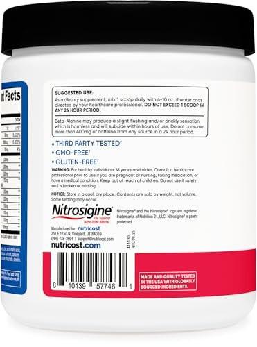 Nutricost Pre-Workout Powder (Strawberry Margarita) 30 Servings - GMO-Free, Gluten-Free, Vegetarian