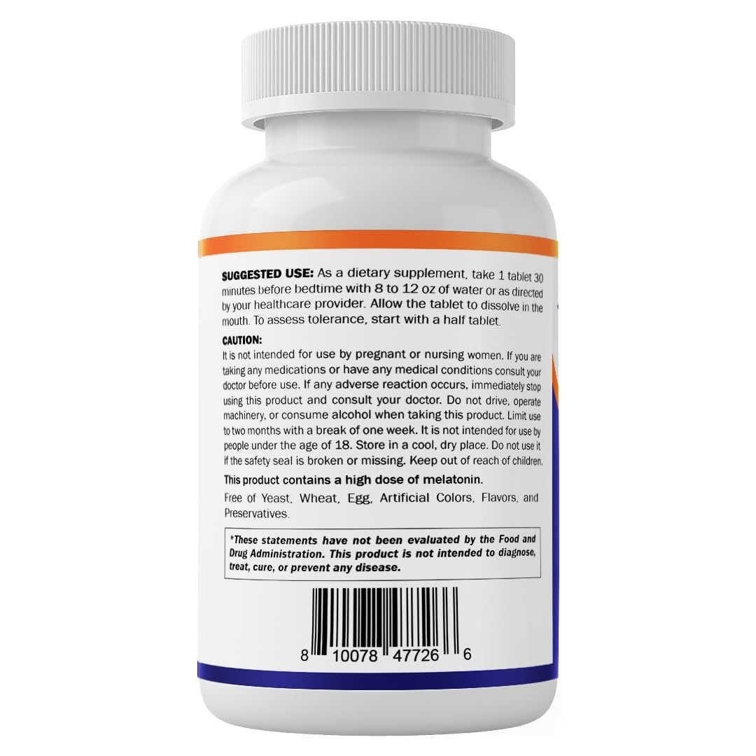 Vitamatic Fast Dissolve Melatonin Complex 40 mg – Natural Berry Flavor – 180 Tablets | Made with Beet Root, Chamomile & Ashwagandha Extract | Non-GMO, Made in USA - görsel 5