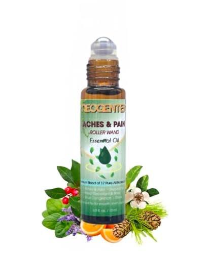 Aches & Pains Essential Oil Blend | Crafted from 17 Pure Botanical Oils | Made in USA | Natural Comfort & Relaxation – Aromatherapy Roll-On for Muscles & Joints, Headache – 10ml