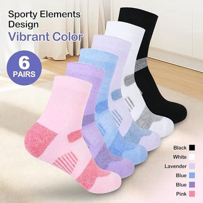 Bulinlulu Diabetic Ankle Socks for Women Size 9-11, 6 Pairs Non Binding Diabetic Wide Socks for Men (Pink Purple Lavender Black White Blue)