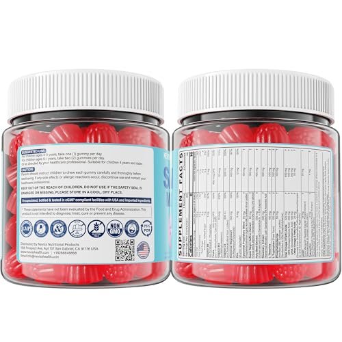 Saffron + Magnesium Glycinate + Omega-3 - Calm Focus Gummies for Kids 4+, Saffron Extract Supplement w/L-Theanine, Holy Basil, Rosemary, B6, B9, B12, D3 for Happy Mood, Cognition, Nerve, Sugar Free - görsel 14