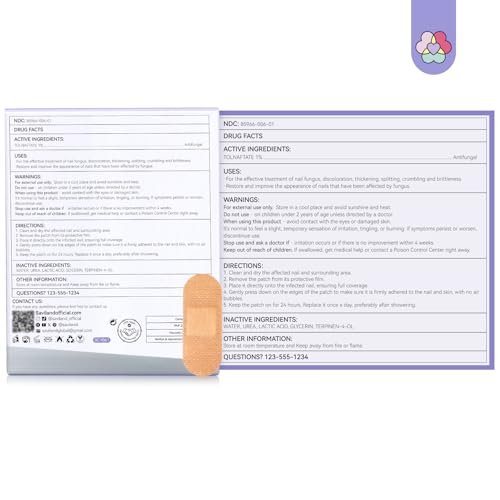 SAVILAND Fungal Nail Patches 32 PCS FSA-HSA Extra Strength: 8H Overnight Repair 1% Tolnaftate Toenail Treatment Nighttime Nail Renewal Restores Damaged Nails Discolored Thick Yellow - görsel 9