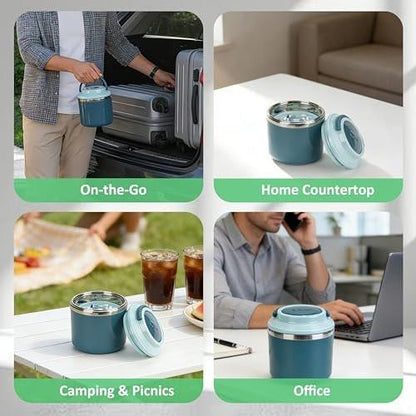 3ml Vial Storage Case for Fridge, Portable Cooler Cup with Silicone Peptide Storage Insert & Stainless Steel Case, Holds Up to 27 Vials, for Diabetic Medication, Fridge & Work Organization