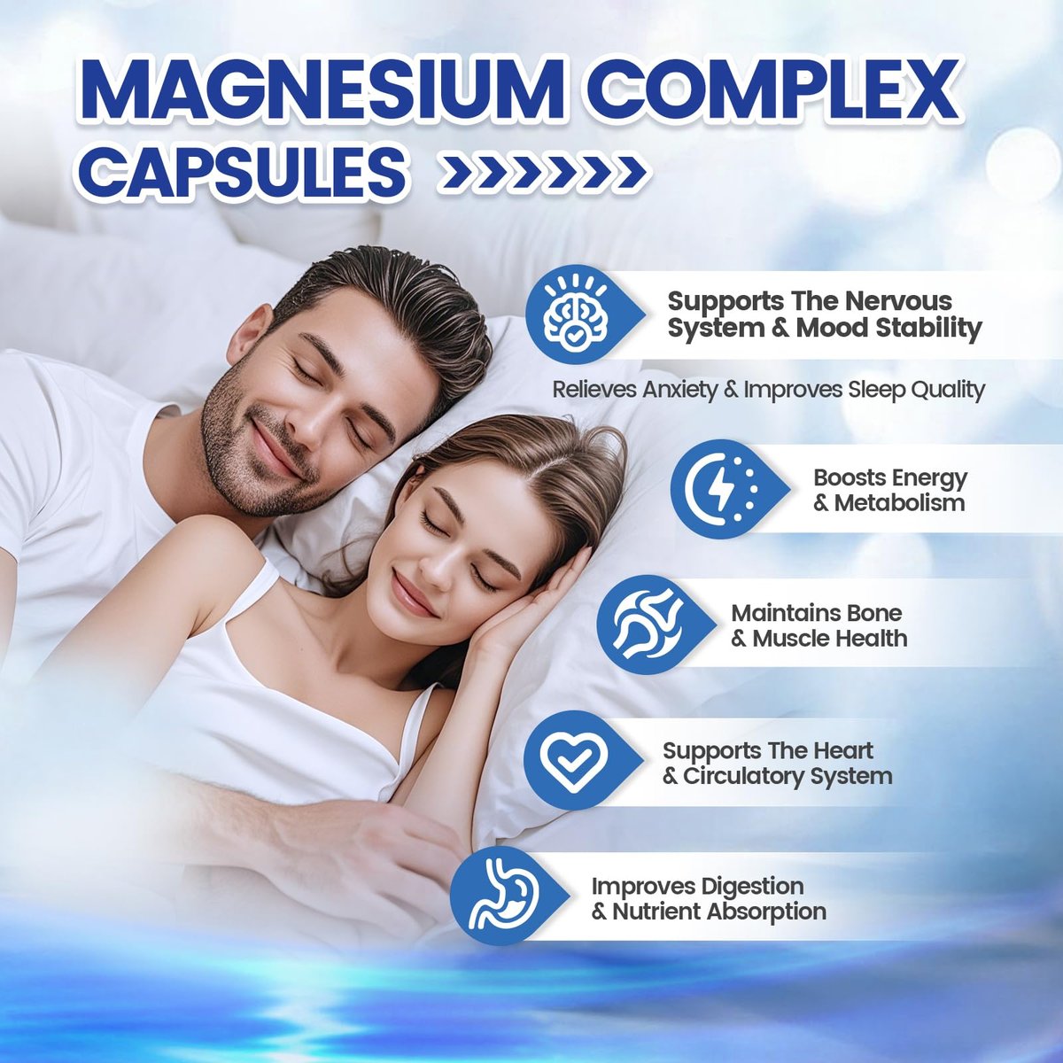 1000mg Magnesium Complex for Women & Men*, 8 Elemental with Magnesium Glycinate, Citrate, Malate, Taurate, Oxide, Carbonate, Aspartate, Orotate for Bones, Muscle, Recovery, Energy, Vegan, 90 Capsules - görsel 14