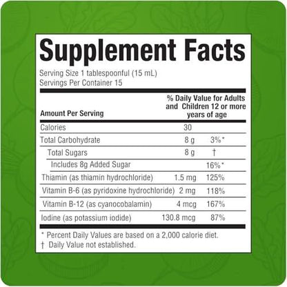 Rabano Yodado Ionized Radish Dietary Liquid Supplement with Iodine, Vitamin B1, B6 & B12, Wellness & Digestive Support, Helps Maintain Natural Energy & Nutrient Balance, 8 Fl Oz, Pack of 2
