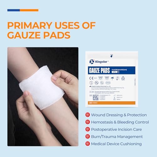 200 Packs Sterile Gauze Pads 4x4 Inch – Product Dimensions: 4x4 inches per pad – Image 7