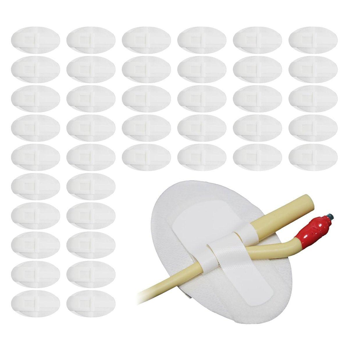 Qintan Catheter Stabilization Device (40Pcs), Foley Catheter Supplies, Leg Bag Holder with Extra-Large Self-Adhesive Hook & Loop, Breathable Urinary Tube Stabilizer for PEG/G/J Feeding Tubes - görsel 7