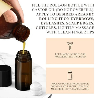 Handcraft Blends Castor Oil Pack Wrap | – Adjustable Elastic Straps: The wrap features adjustable straps that – Image 4
