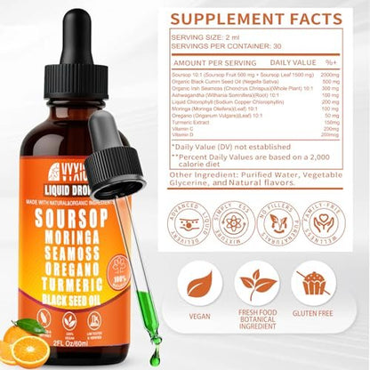 Soursop Bitters Liquid Drops 10 in 1 with – Size: 2 Fl Oz (Pack of 1) – Image 6