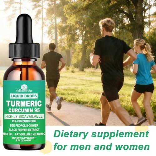 Turmeric Curcumin Supplement Drops with 95% Curcuminoids, Enhanced Absorption Liquid Turmeric Complex 1000mg w/Bee Propolis Ginger MCT Oil Vitamin C & Black Pepper for Joint & Immune Support | Non GMO - görsel 14